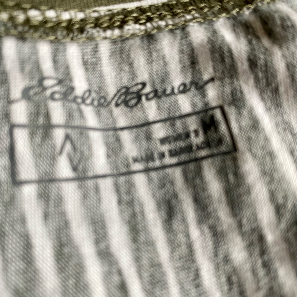 NWT EDDIE BAUER | Ladies Gate Check Mixed-Stripe U-Neck Tank Top Sz M Easy Care - Picture 9 of 15
